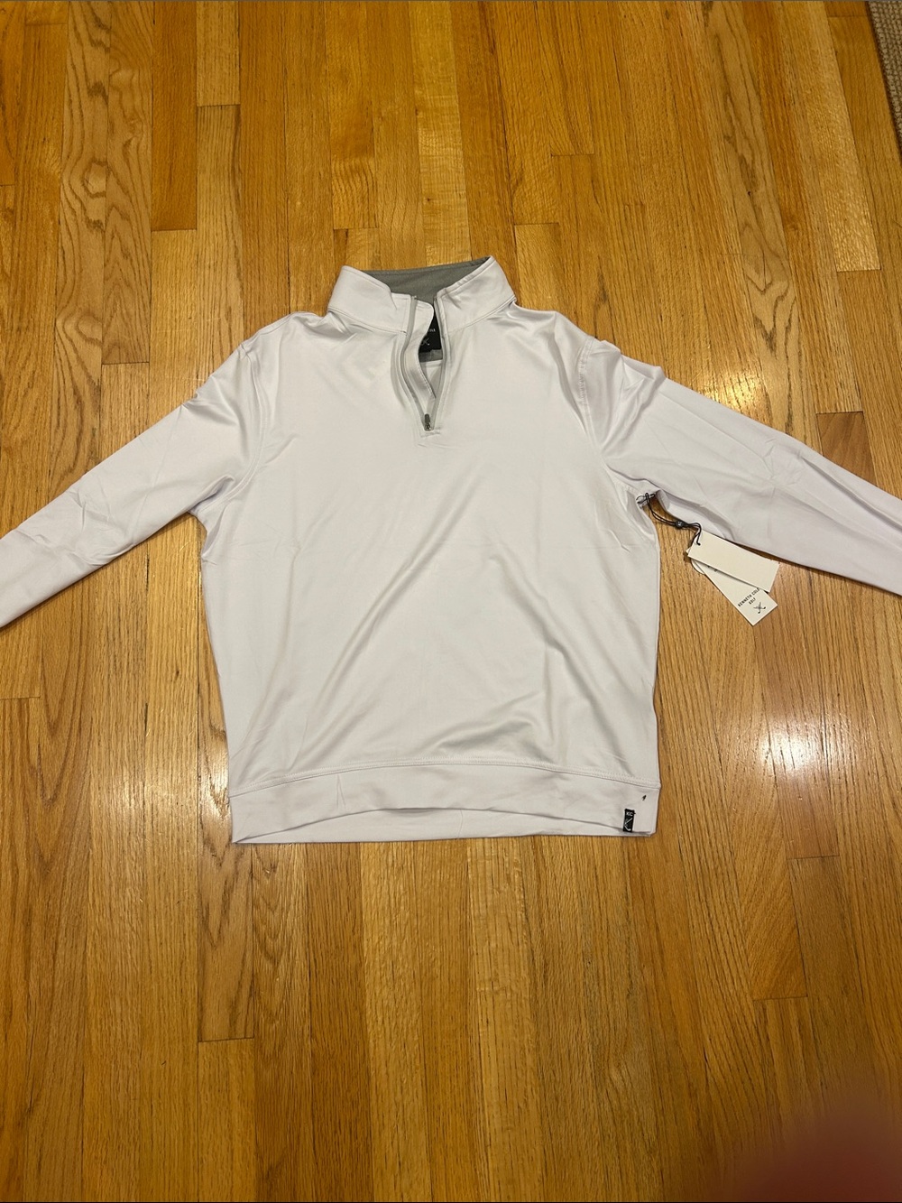 Kenneth Cole Men's White Quarter-Zip Pullover